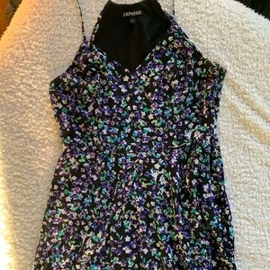 Express Floral A-Line Racerback Dress, Size 8